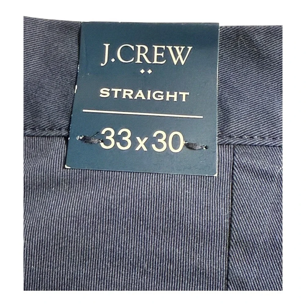J Crew Straight Fit Flex Chino‎ Pants Navy Blue Mens 33x30 NWT
